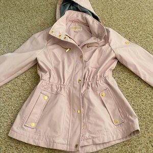 Pink hooded Michael Kors Rain Jacket